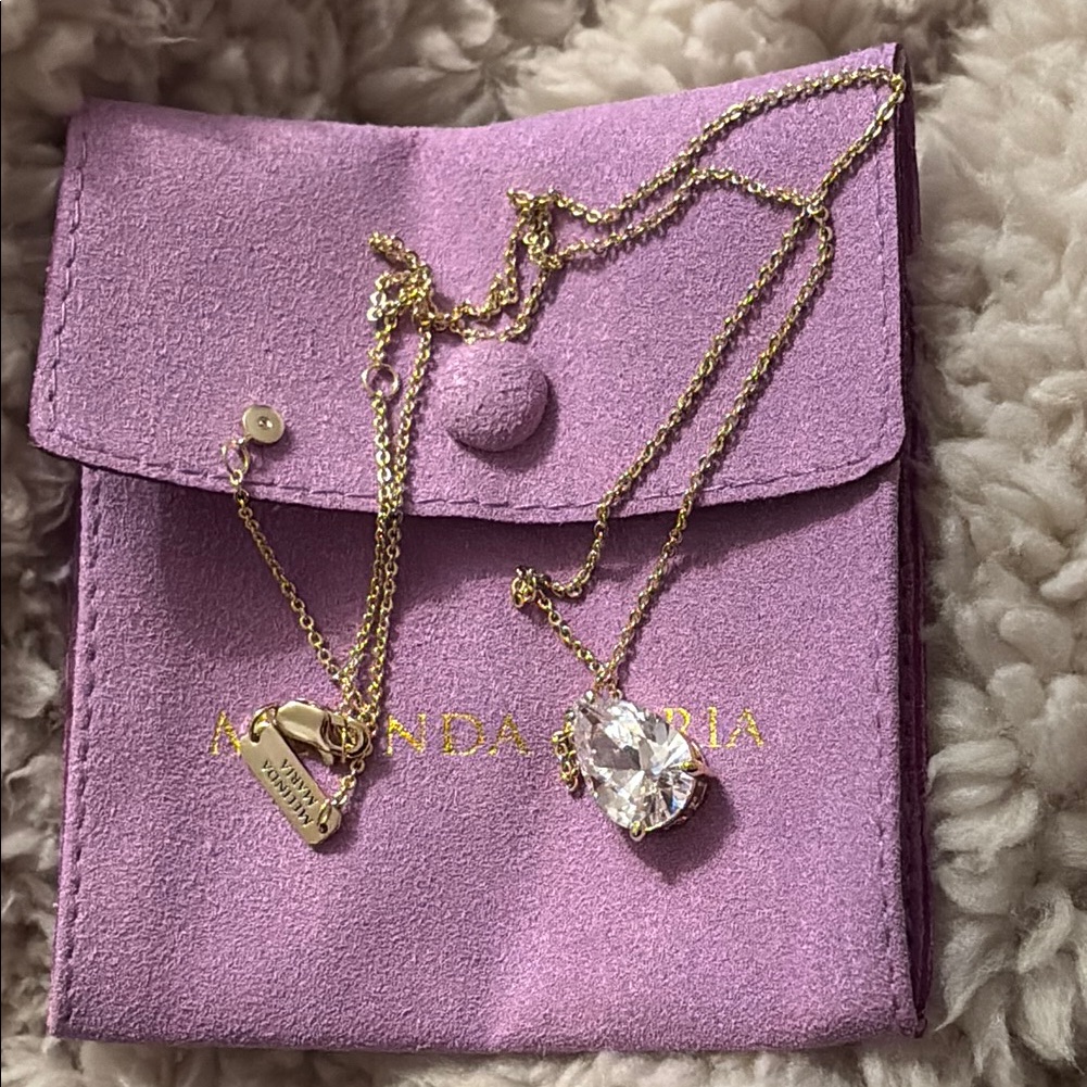 Melinda Maria New In Box Gold Plated Teardrop Necklace